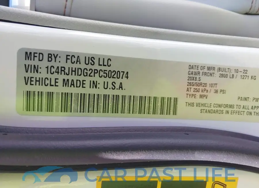 1C4RJHDG2PC502074# 9
