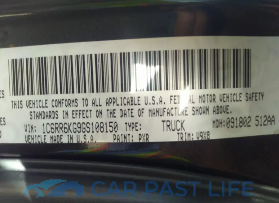 1C6RR6KG9GS108150# 9