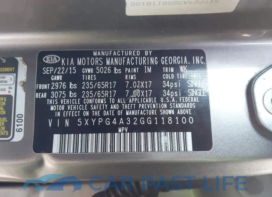 5XYPG4A32GG118100# 9