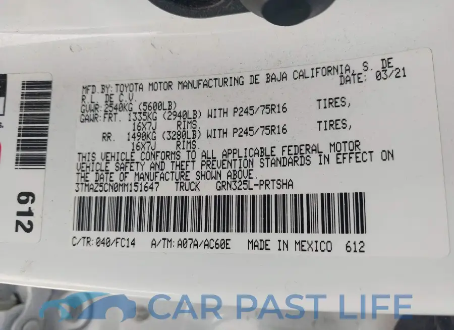 3TMAZ5CN0MM151647# 9