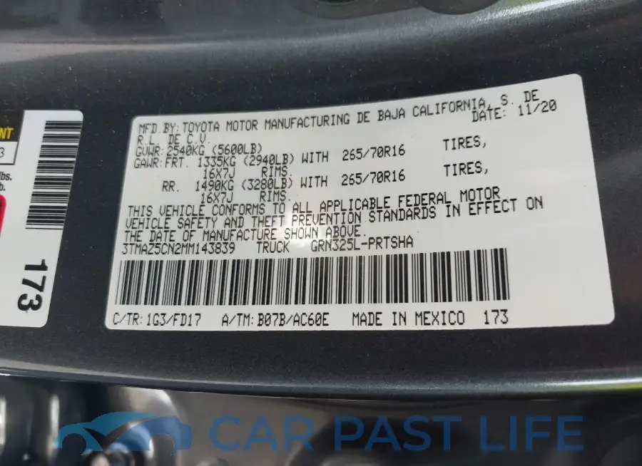3TMAZ5CN2MM143839# 9