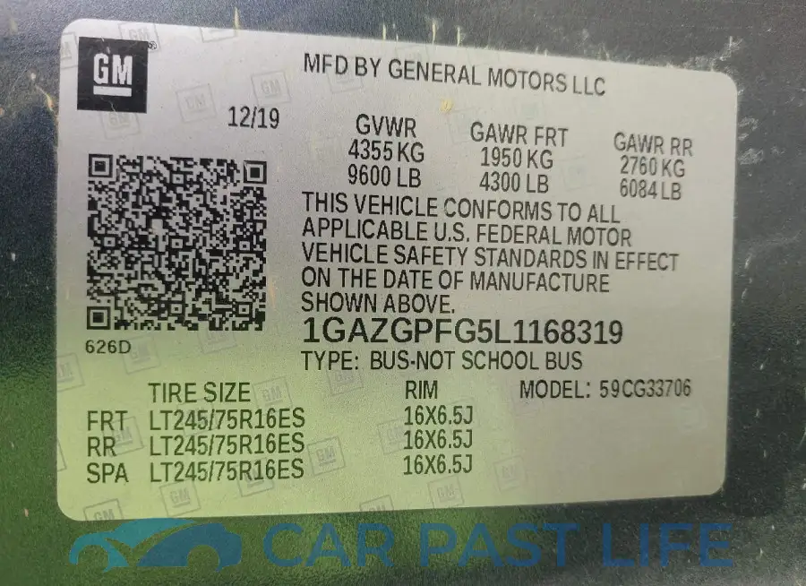1GAZGPFG5L1168319# 9