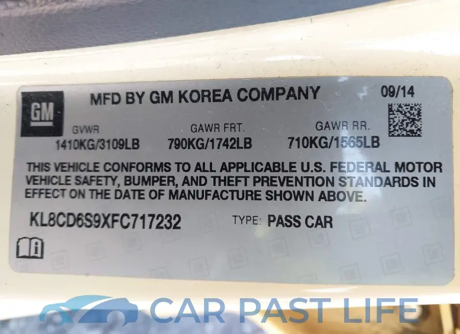 KL8CD6S9XFC717232# 9