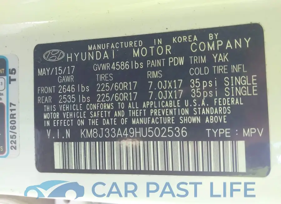 KM8J33A49HU502536# 9