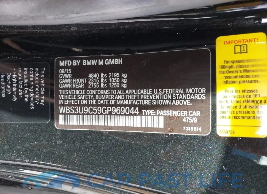 WBS3U9C59GP969044# 9