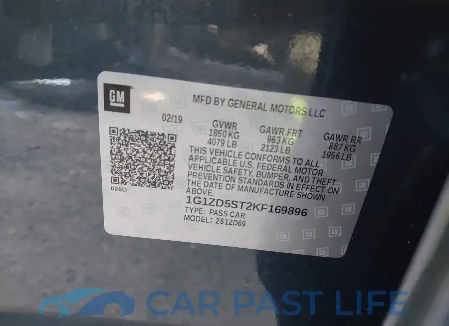 1G1ZD5ST2KF169896# 9