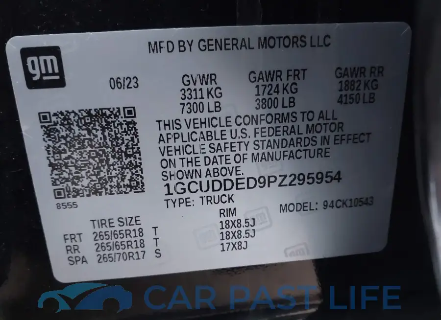 1GCUDDED9PZ295954# 9