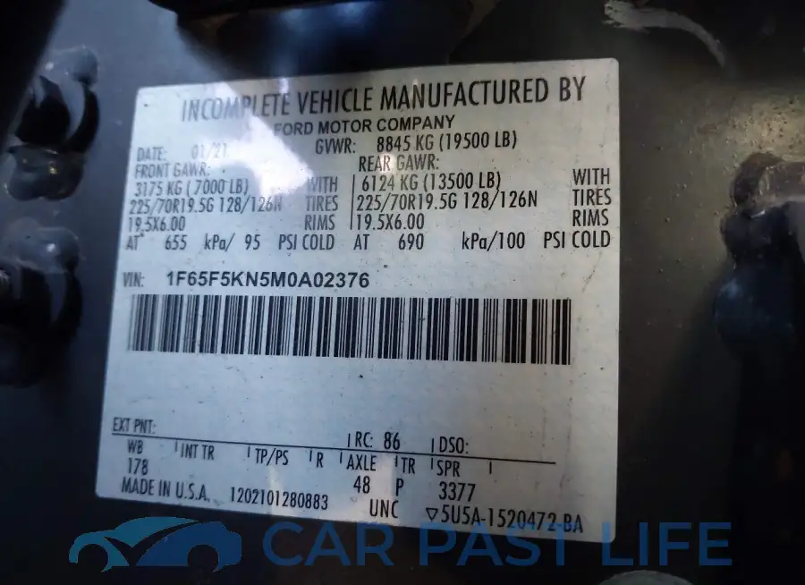 1F65F5KN5M0A02376# 8