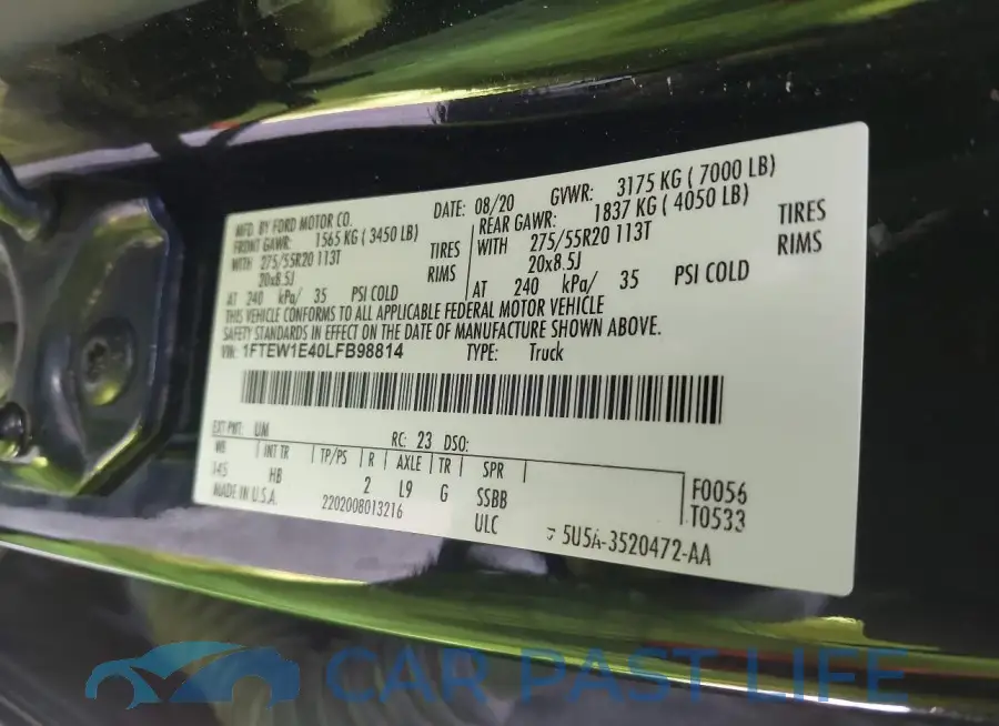 1FTEW1E40LFB98814# 9