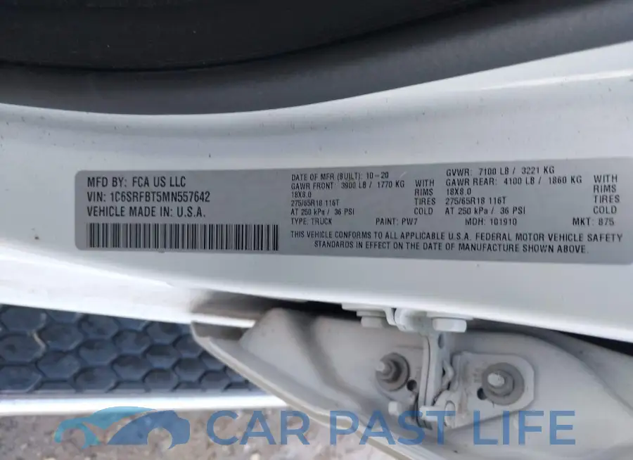 1C6SRFBT5MN557642# 9