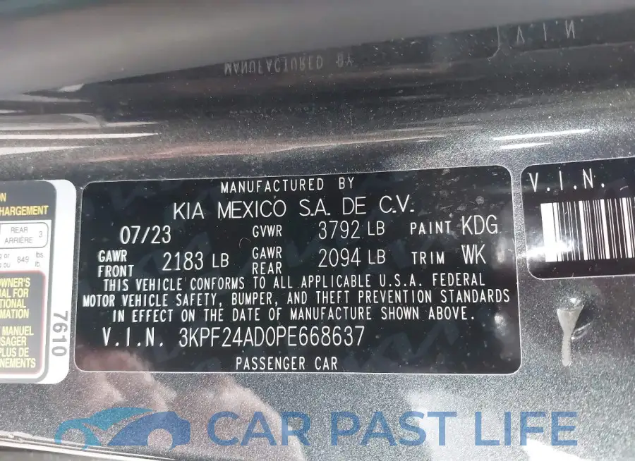 3KPF24AD0PE668637# 9