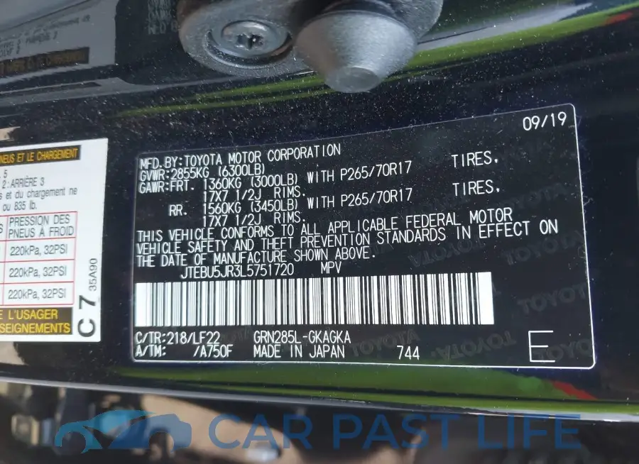 JTEBU5JR3L5751720# 9