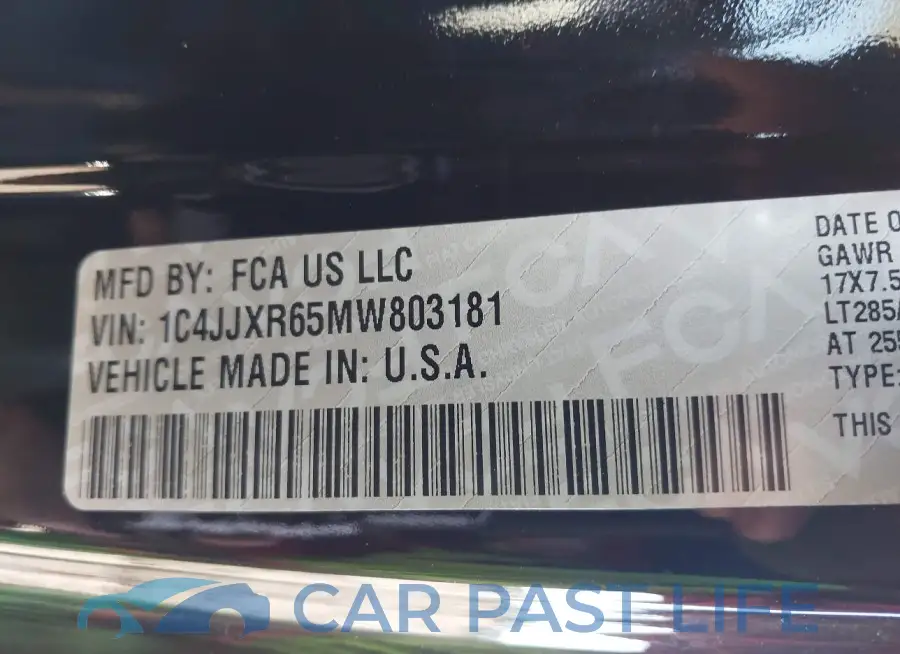 1C4JJXR65MW803181# 9