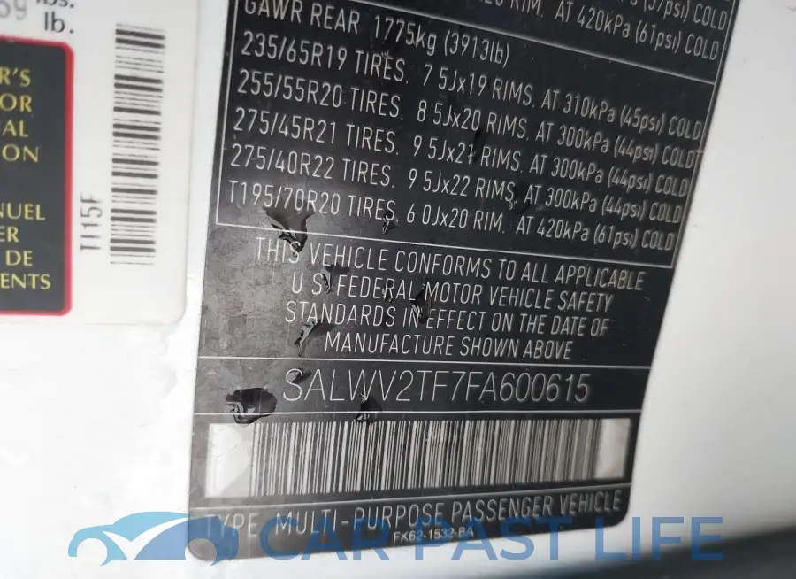 SALWV2TF7FA600615# 9
