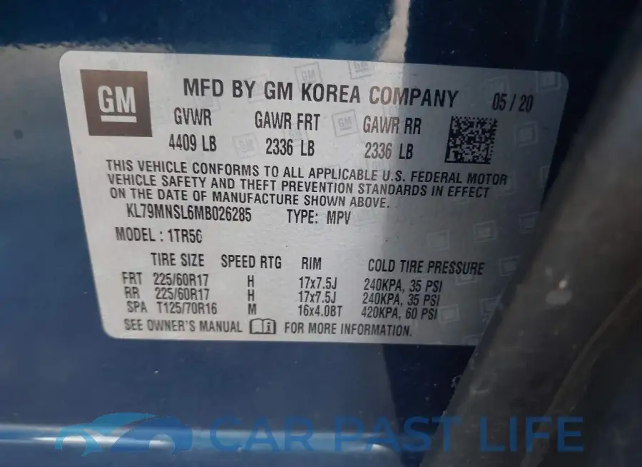KL79MNSL6MB026285# 9