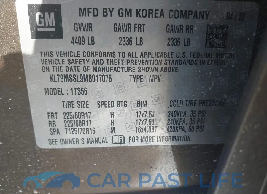 KL79MSSL9MB017076# 9