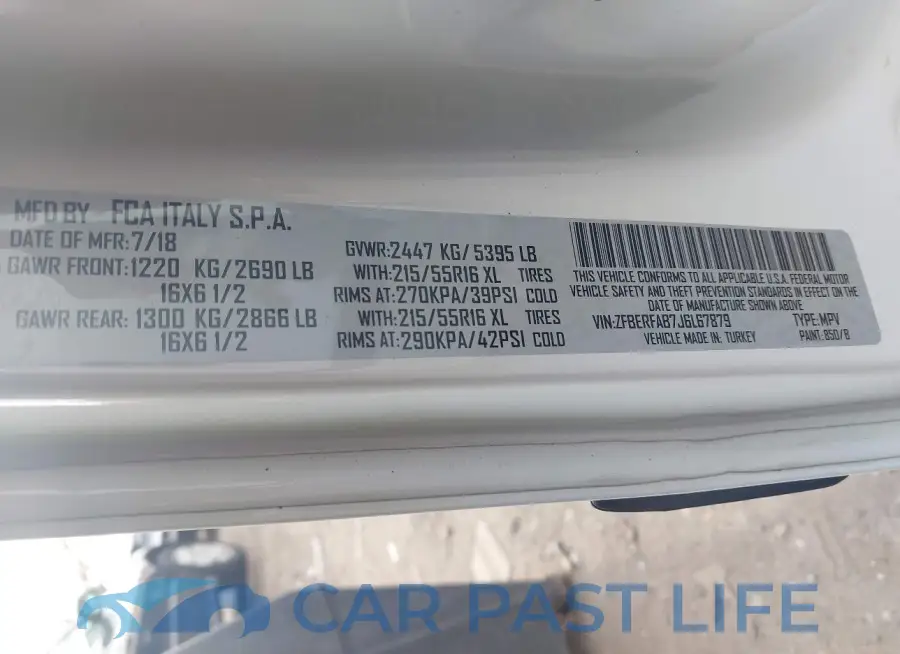 ZFBERFAB7J6L67879# 9