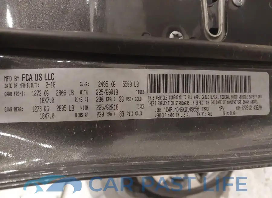 1C4PJMDN6KD149050# 9