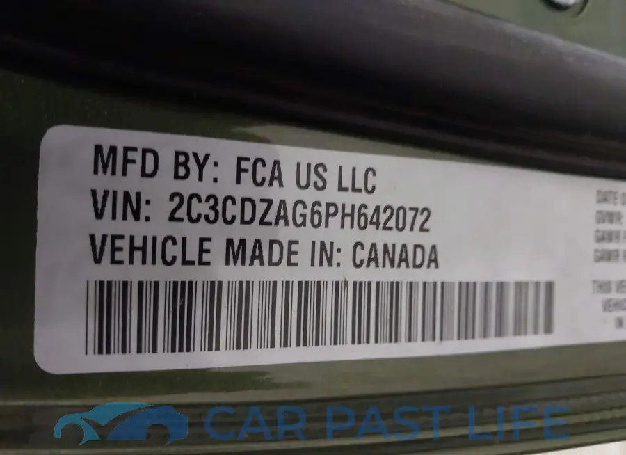 2C3CDZAG6PH642072# 9