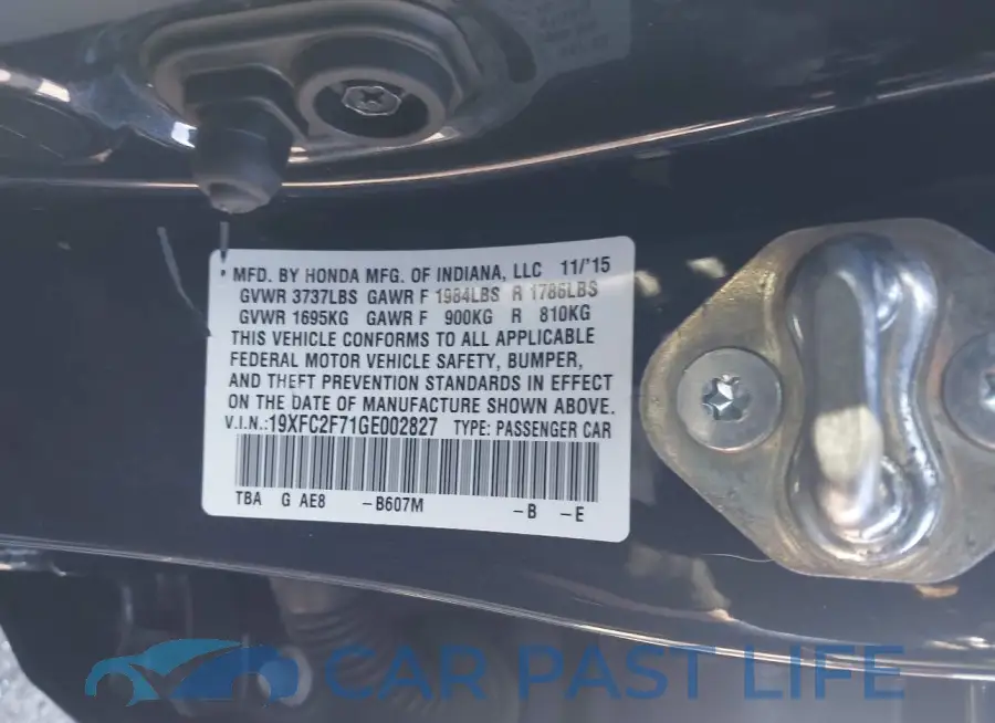 19XFC2F71GE002827# 9