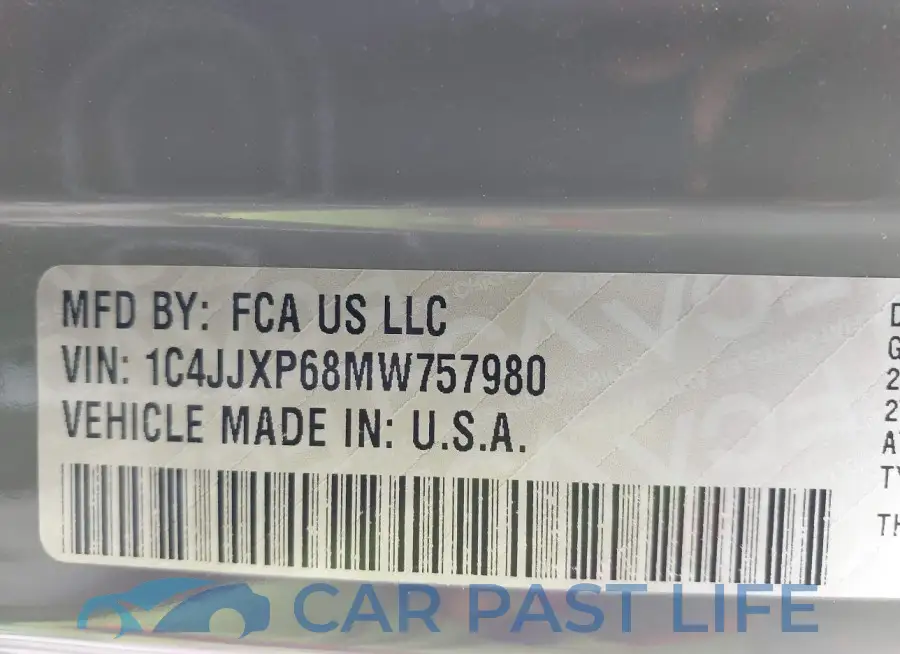 1C4JJXP68MW757980# 9