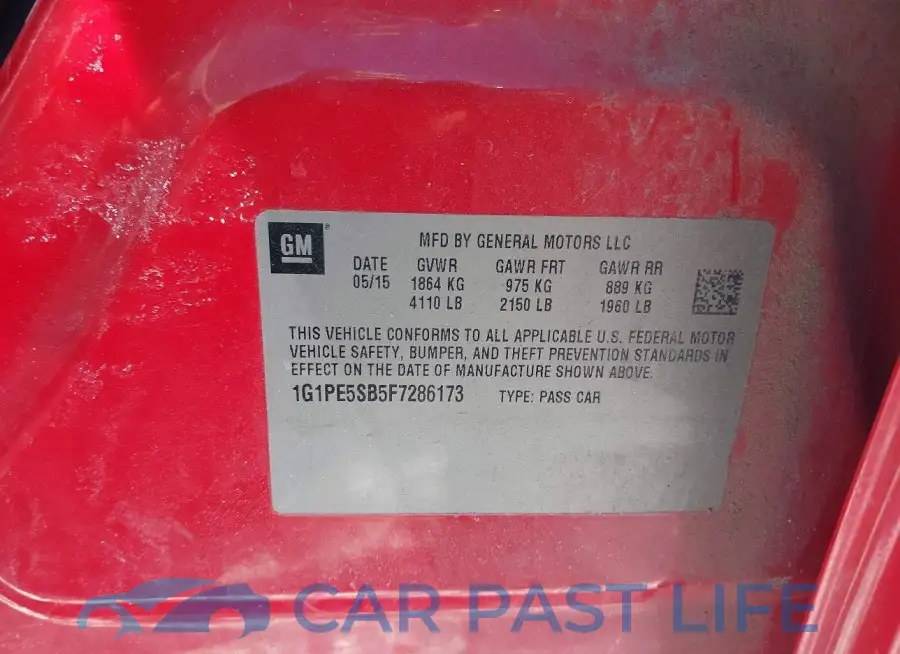 1G1PE5SB5F7286173# 9
