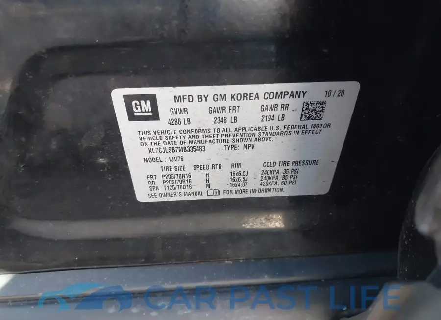 KL7CJLSB7MB335483# 9