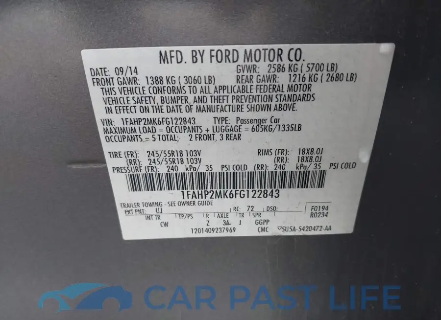 1FAHP2MK6FG122843# 9