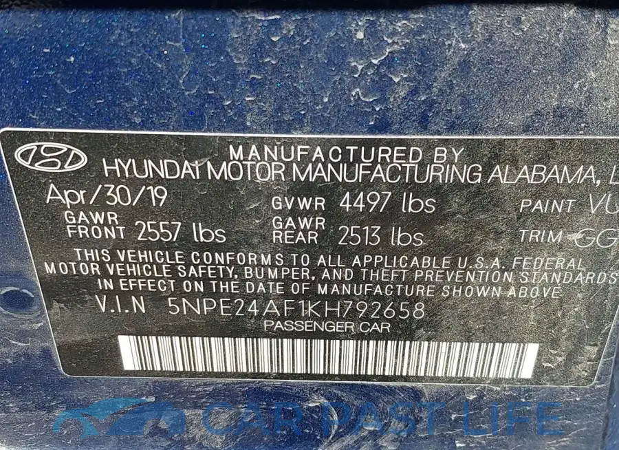 5NPE24AF1KH792658# 9