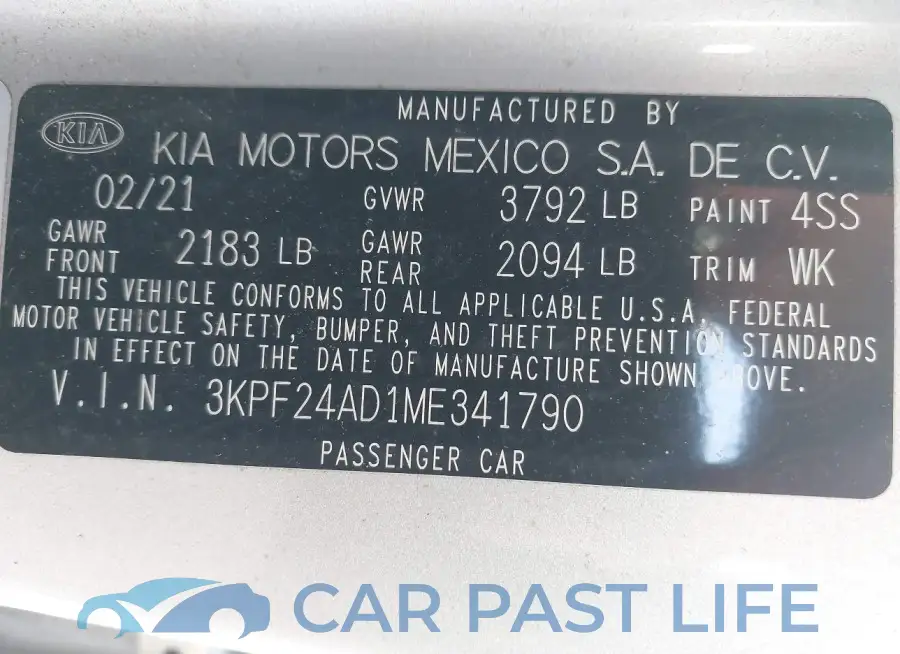 3KPF24AD1ME341790# 9
