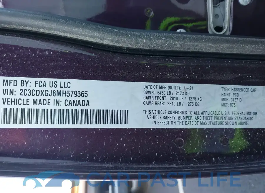 2C3CDXGJ8MH579365# 9