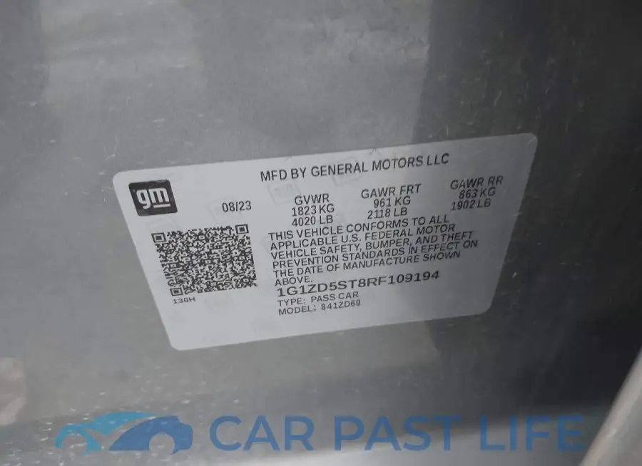 1G1ZD5ST8RF109194# 9