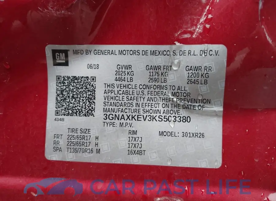 3GNAXKEV3KS503380# 9