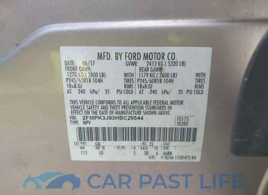 2FMPK3J93HBC29544# 9