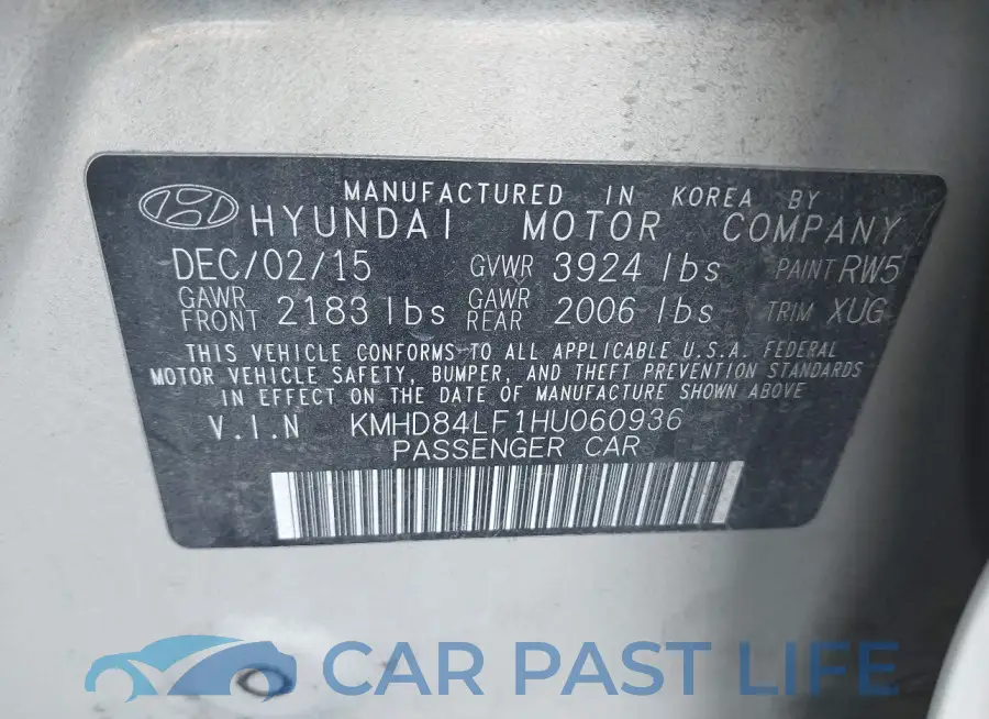 KMHD84LF1HU060936# 9