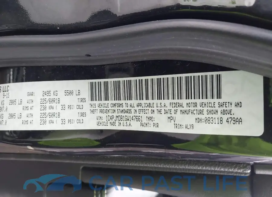 1C4PJMDB1GW147661# 9