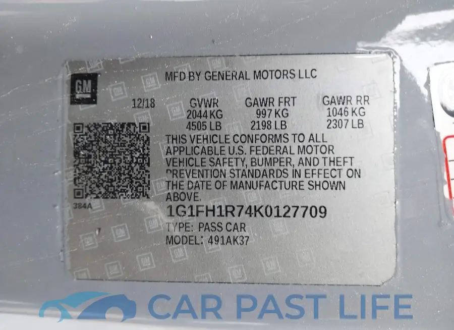 1G1FH1R74K0127709# 9