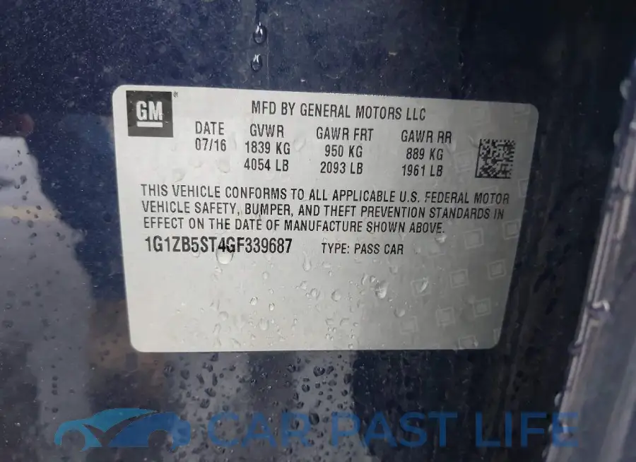 1G1ZB5ST4GF339687# 9