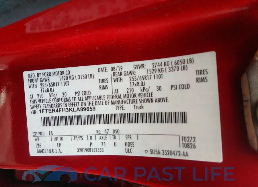 1FTER4FH3KLA89659# 9