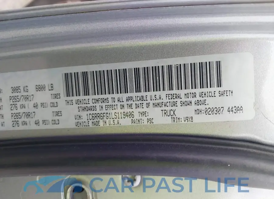 1C6RR6FG1LS119406# 9