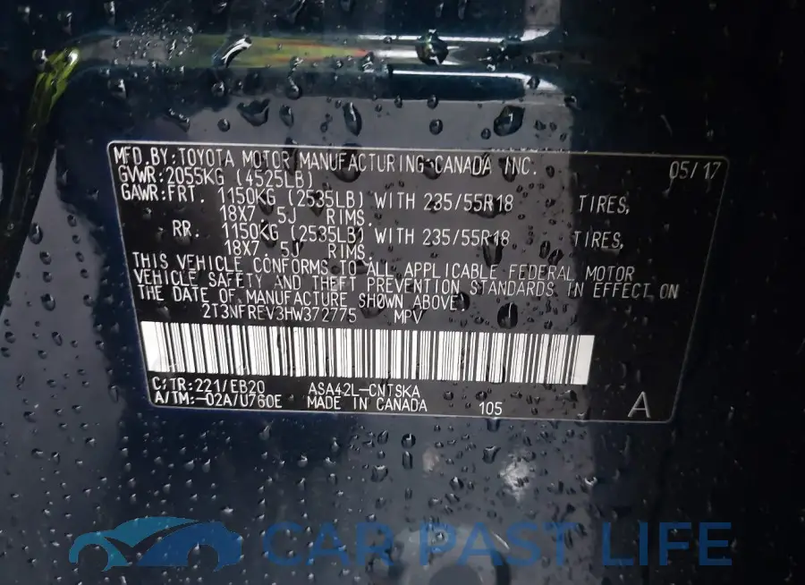 2T3NFREV3HW372775# 9