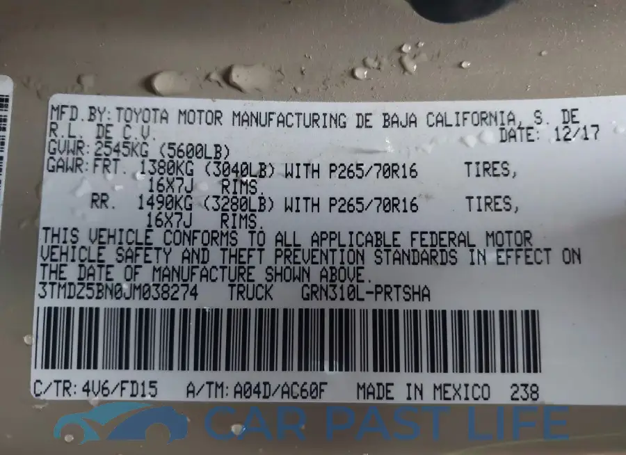 3TMDZ5BN0JM038274# 9