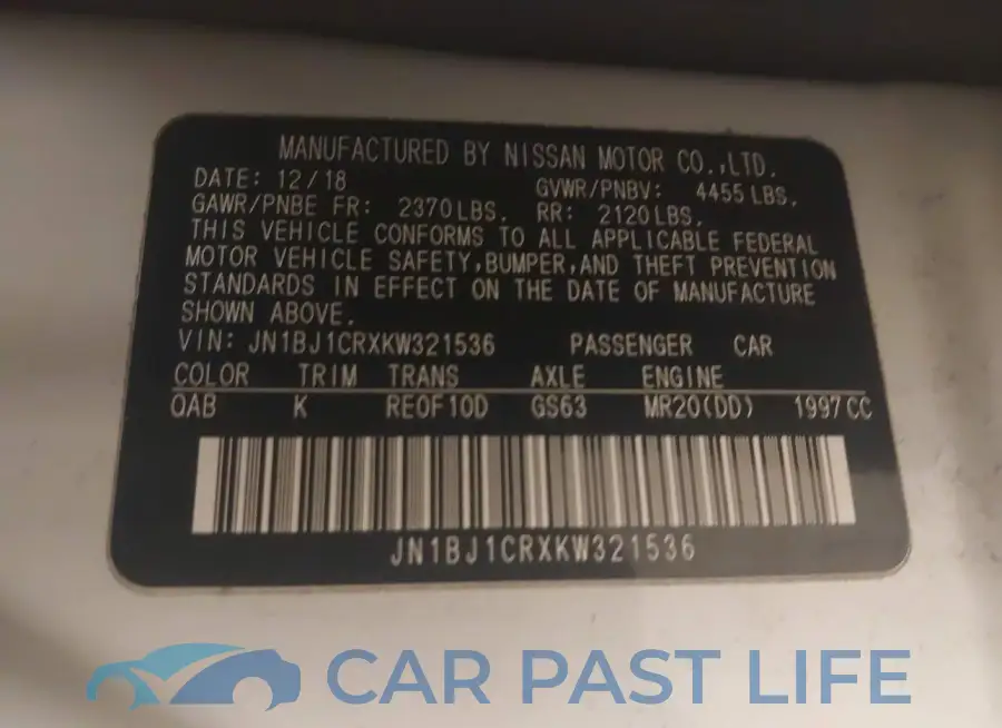 JN1BJ1CRXKW321536# 9