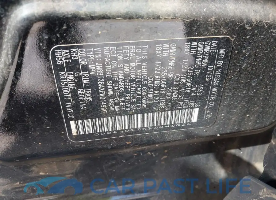 JN8BT3BAXPW014930# 9
