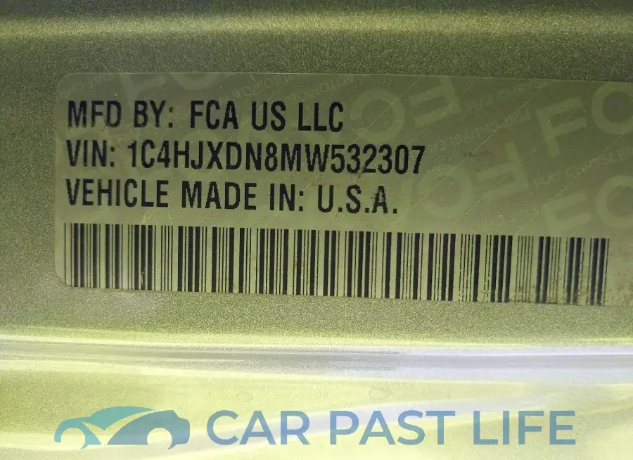 1C4HJXDN8MW532307# 9