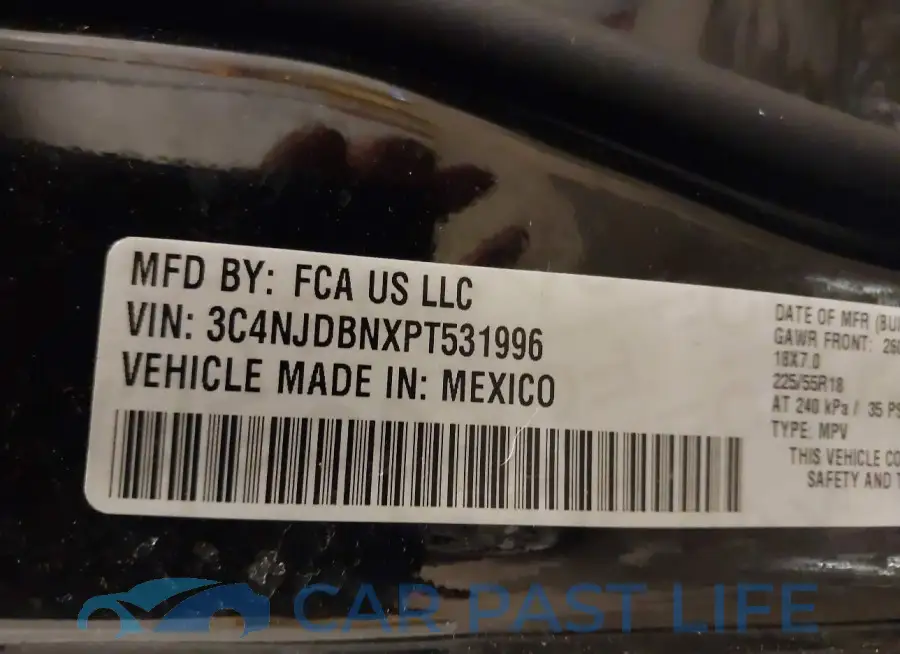 3C4NJDBNXPT531996# 9