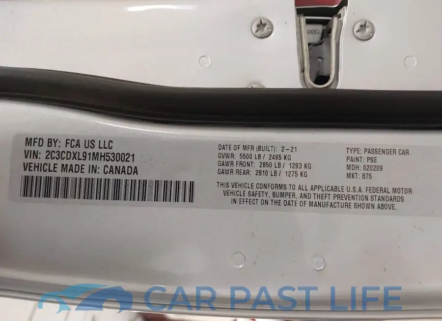 2C3CDXL91MH530021# 9