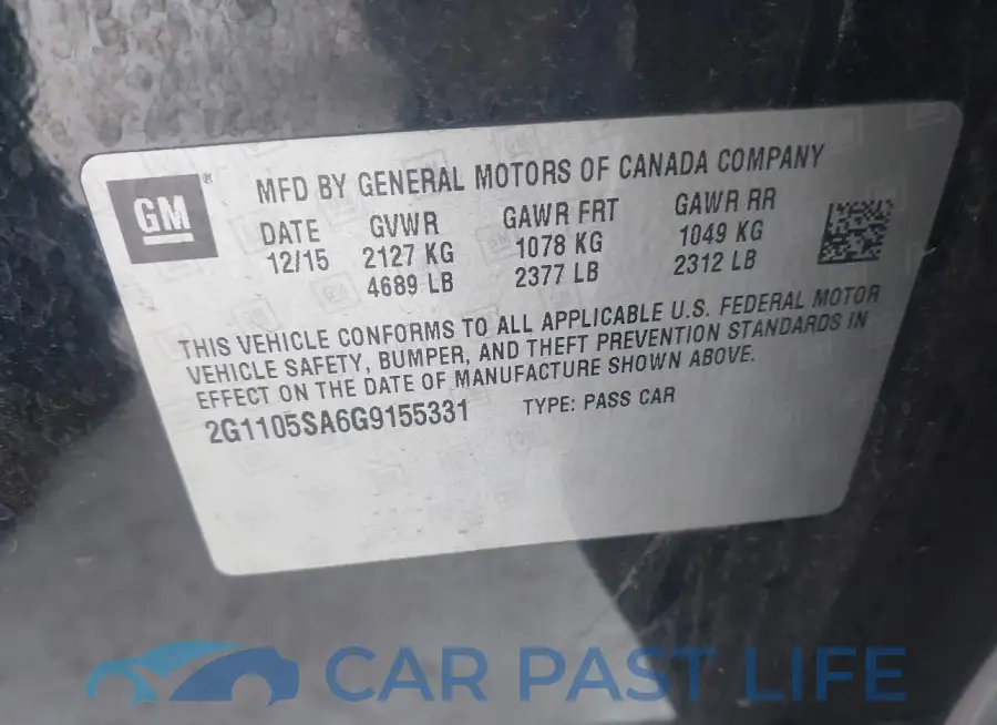 2G1105SA6G9155331# 9
