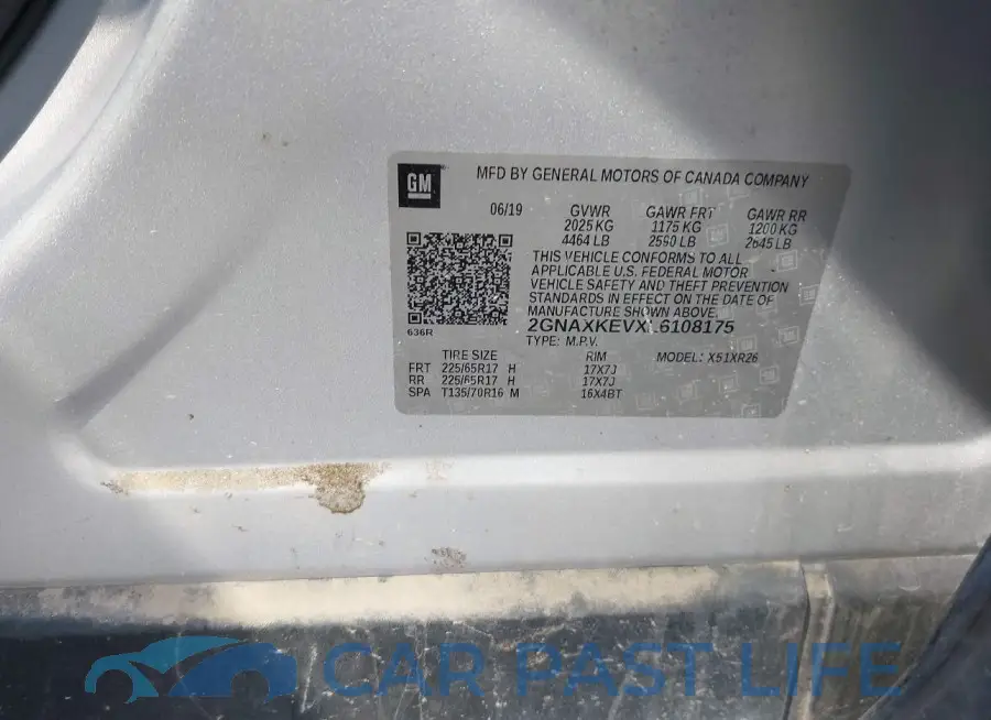 2GNAXKEVXL6108175# 9