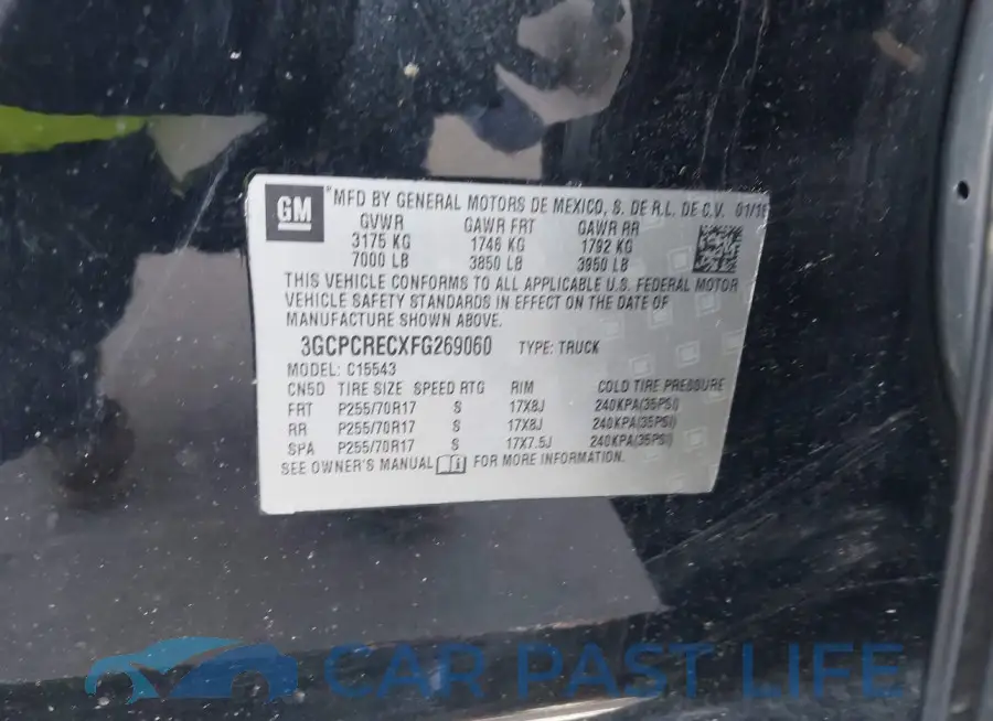 3GCPCRECXFG269060# 9